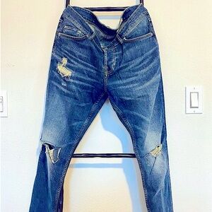 All Saints distressed cigarette skinny fit jeans 32 x 32